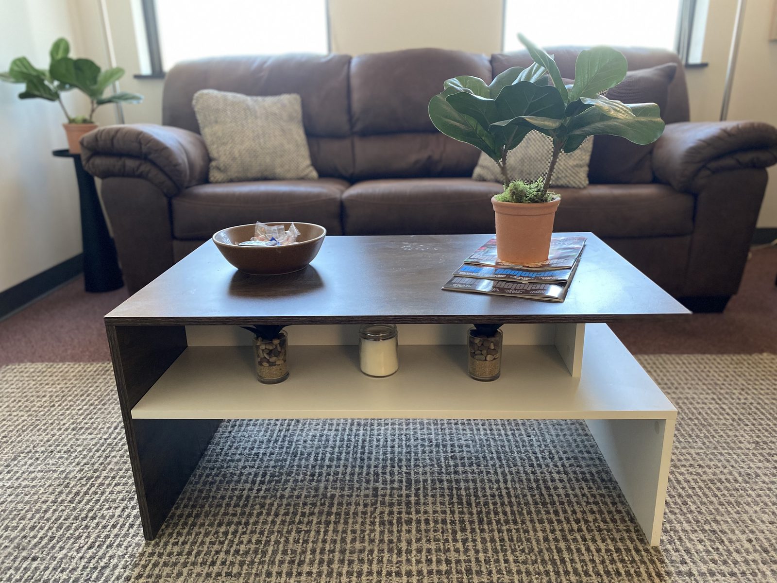 The welcoming waiting area at Psychotherapy Associates of Kokomo